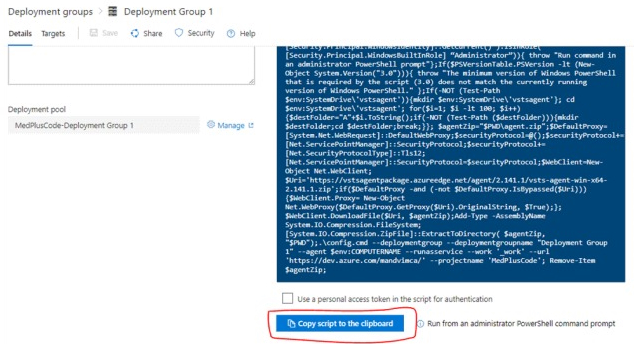 Copy script to the clipboard